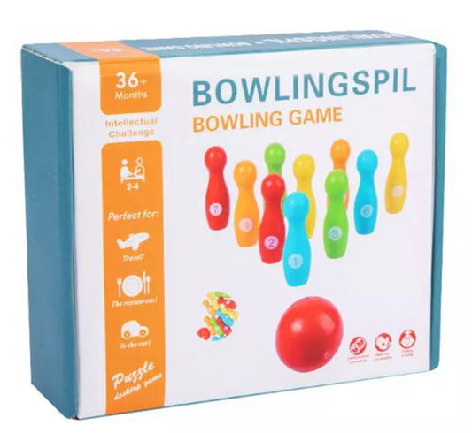 Bowling Game -Children’s Wooden Color Bowling Puzzle Toys Mini Bowling Children’s Parent-Child interactive Desktop Games