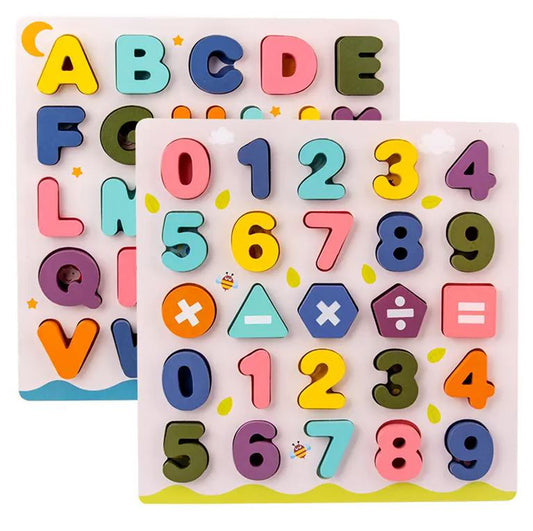 Enlightenment Digital Letter Cognitive Matching Board Early Education Learning Three-dimensional Puzzle Children's Day Gift
