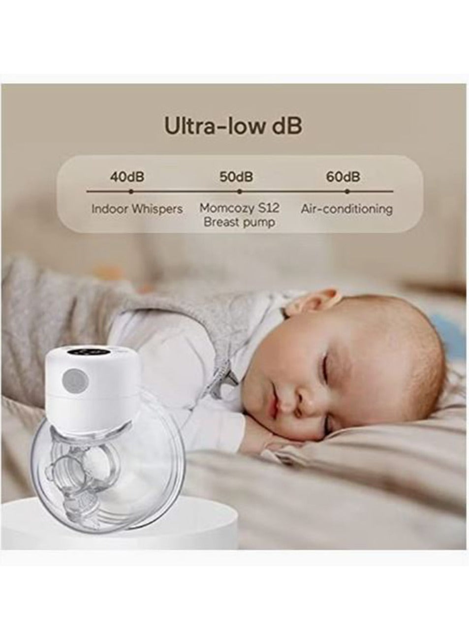 Wearable Breast Pump, Hands Free Breast Pump, Low Noise & Painless, 2 Modes & 9 Levels Electric Breast Pump Portable.