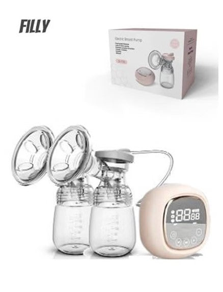 Electric Double Breast Pump BPA Free Rechargeable Double Silicone Hospital Grade Healthy Safer , 3 Modes × 9 Levels,
